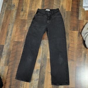 Abercrombie & Fitch High Rise Yoke Front Straight Leg Jeans 27